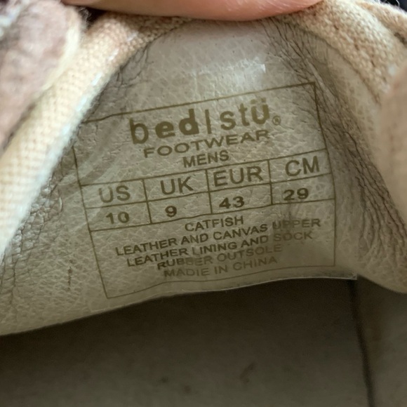 NEW Bed Stu Men's Sz 10 Catfish Modern Suede Sneaker Shoes Tan Garment - Picture 5 of 6